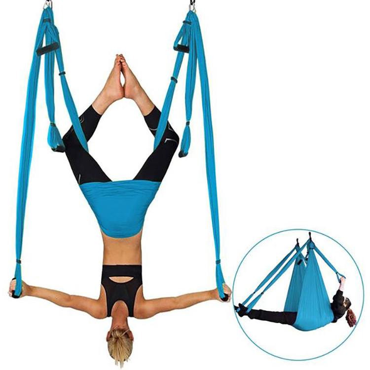 Home Gym Tools - ชุดอุปกรณ์โยคะแบบไร้แรงโน้มถ่วง ทำจากไนลอนคุณภาพสูง สำหรับออกกำลังกายที่บ้าน การบำบัดด้วยการคว่ำตัว และการผ่อนคลาย