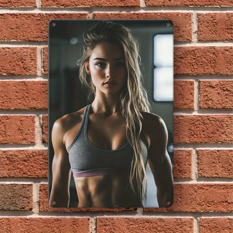 Home Gym Installation - ป้ายสร้างแรงบันดาลใจสำหรับการออกกำลังกายแบบสลักลายเหล็ก งานศิลปะติดผนังโลหะทนทาน เจาะรูสำเร็จรูปเพื่อการติดตั้งง่าย ตกแต่งอเนกประสงค์สำหรับยิม บ้าน