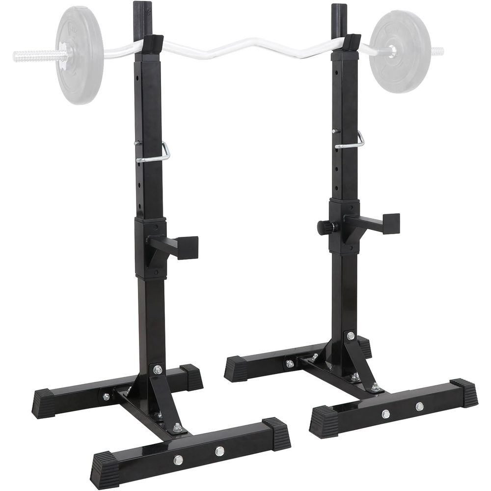 Home Gym Weights - แท่นวางสควอทสำหรับเบนช์เพรสแบบปรับได้, โฮมยิม, รับน้ำหนักได้ 550 ปอนด์