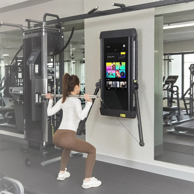 Home Gym Tools - กระจกออกกำลังกายอัจฉริยะ Ai Fitness Mirror หน้าจอสัมผัสอัจฉริยะ สำหรับยิมที่บ้าน