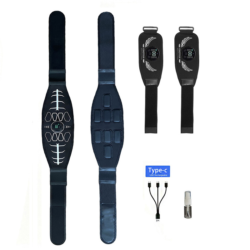 Home Gym Tools - เข็มขัดกระชับหน้าท้อง เครื่องกระตุ้นกล้ามเนื้ออัจฉริยะ เข็มขัดฟิตเนสสำหรับร่างกาย เครื่องบริหารเอวและแขน อุปกรณ์ออกกำลังกายและนวดสำหรับใช้ในบ้าน