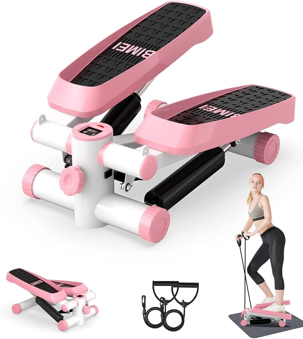 Home Gym Resistance Machine - เครื่องออกกำลังกายแบบพกพา มินิสเต็ปเปอร์ พร้อมจอ LCD และโปรแกรมออกกำลังกายด้วยสายรัดต้านทาน