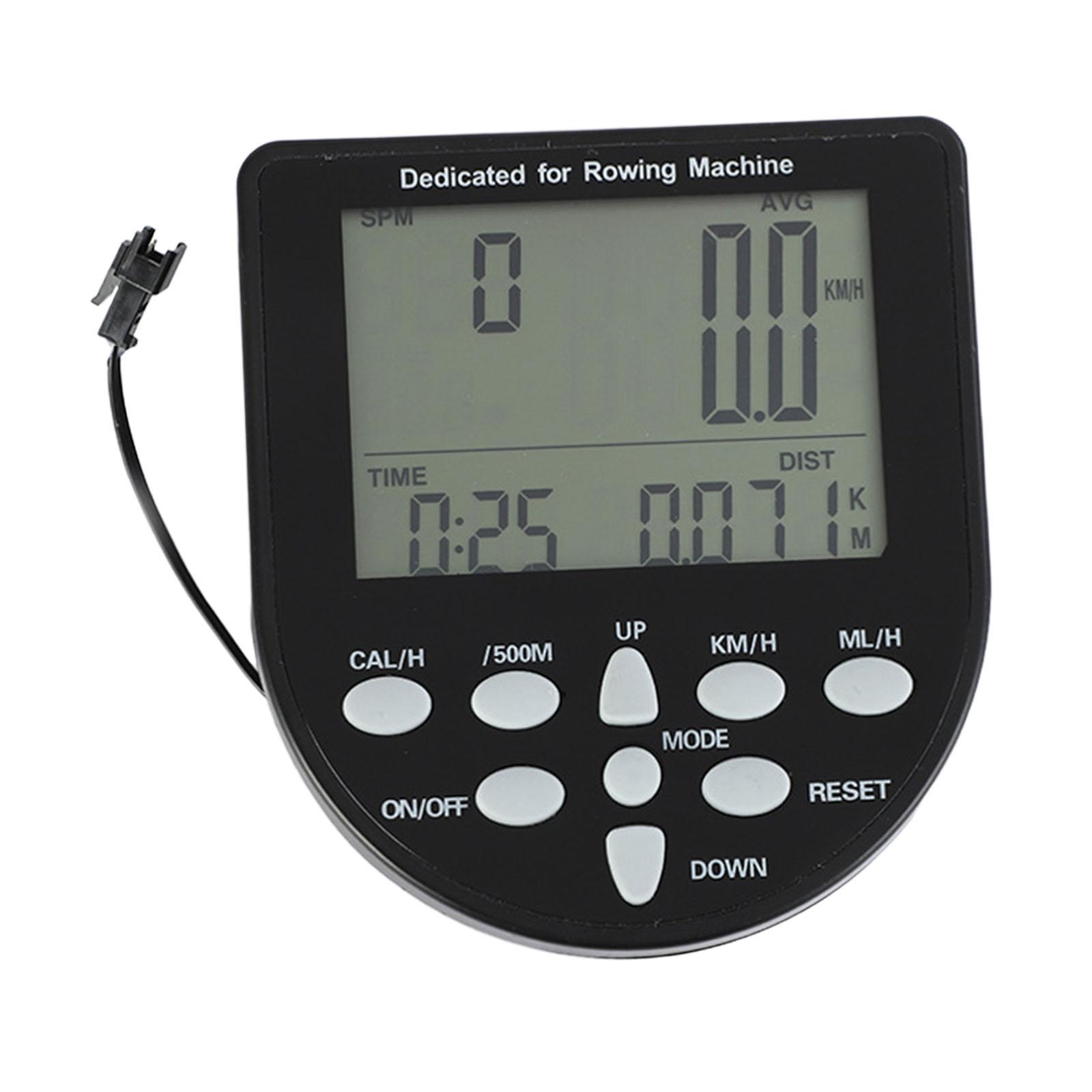 Home Gym Universal Machine - เครื่องวัดความเร็วแบบยูนิเวอร์แซลสำหรับเครื่องพายเรือแบบกันน้ำ พร้อมจอแสดงผลระยะทาง รอบตัวเลข แคลอรี่ อัตราการเต้นของหัวใจ สำหรับใช้ในบ้าน