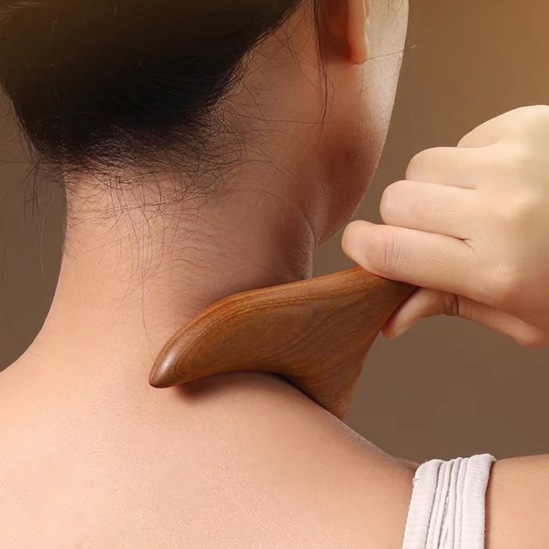Home Gym Tools - 1 ชิ้นคอเท้าไม้จันทน์ Trigger Point นวด Gua