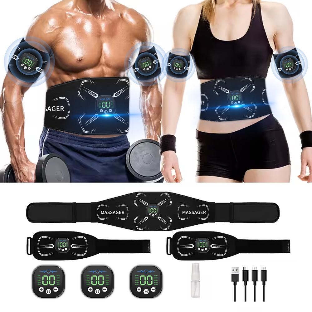 Home Gym Garage - เครื่องกระตุ้นกล้ามเนื้อ EMS เครื่องฝึกกล้ามเนื้อหน้าท้อง บริหารกล้ามเนื้อแขน หน้าท้อง ขา