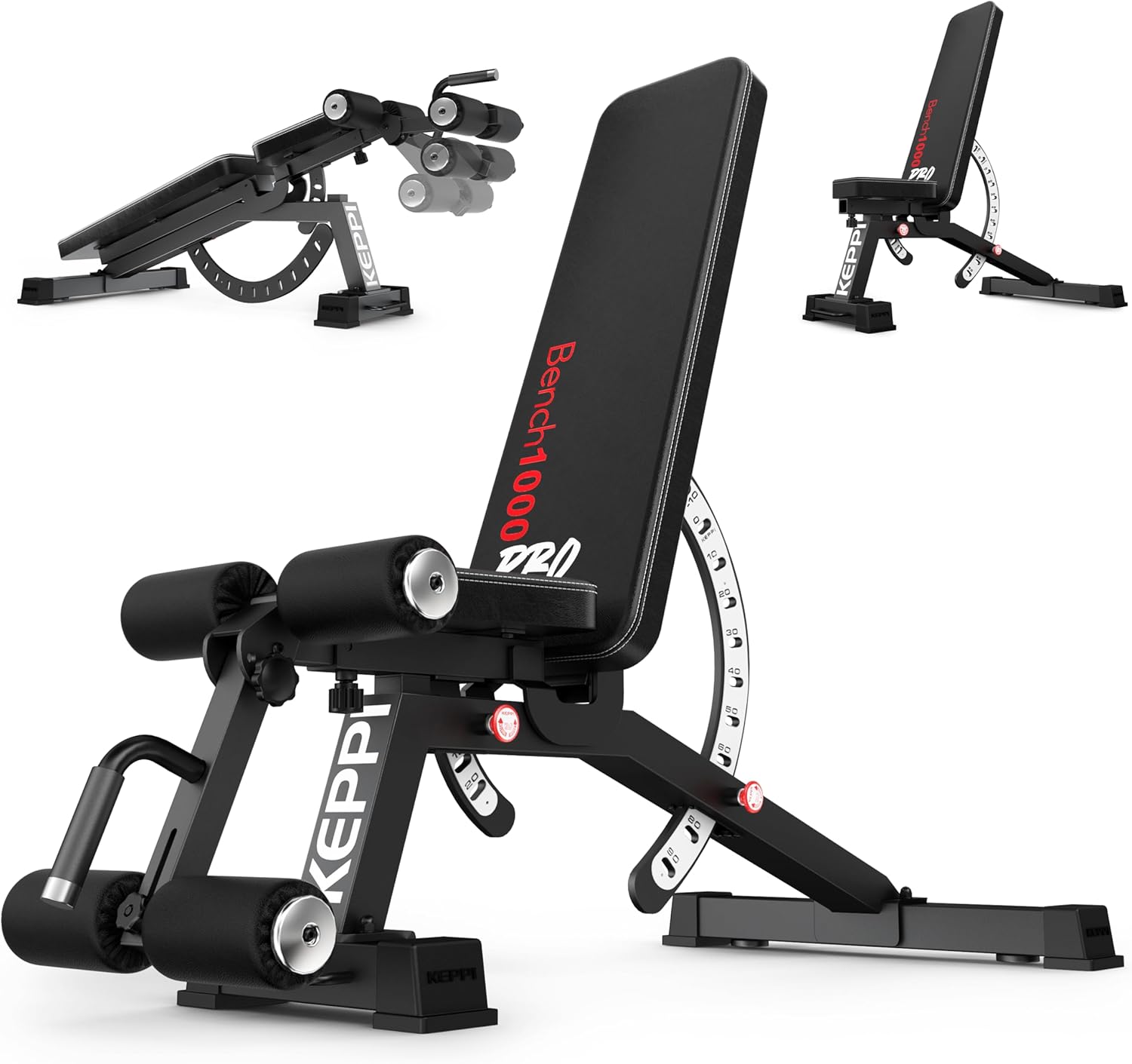 Home Gym Weights - ม้านั่งยกน้ำหนักสำหรับออกกำลังกายที่บ้าน วัสดุเหล็ก สีเทา รับน้ำหนักได้ 1200 ปอนด์