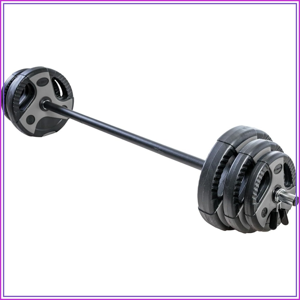 Home Gym Weights - ชุดบาร์เบลน้ำหนักที่สมบูรณ์แบบสำหรับยิมที่บ้าน - 43 ปอนด์