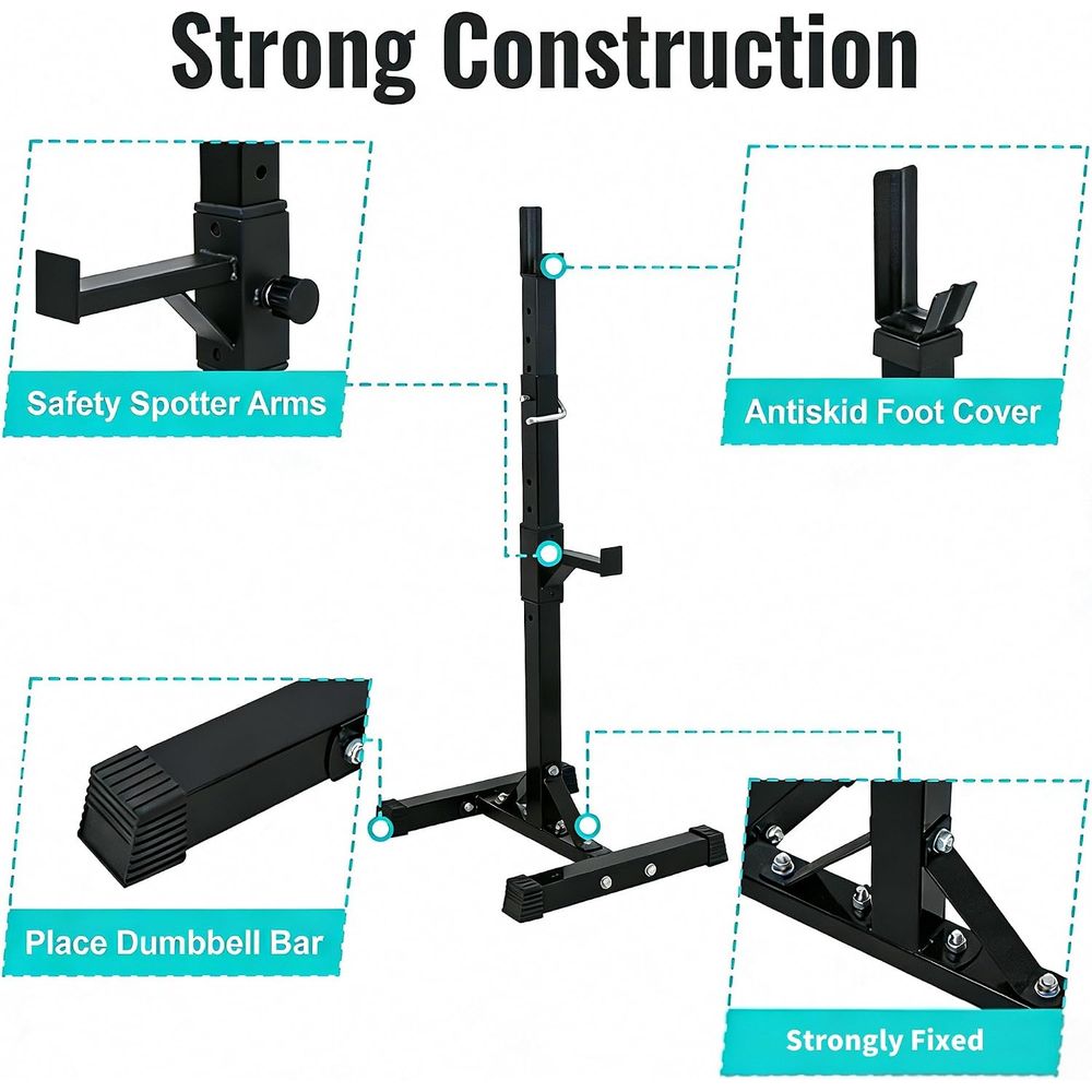 แท่นวางสควอทสำหรับเบนช์เพรสแบบ - Home Gym Weights บทวิจารณ์และราคา