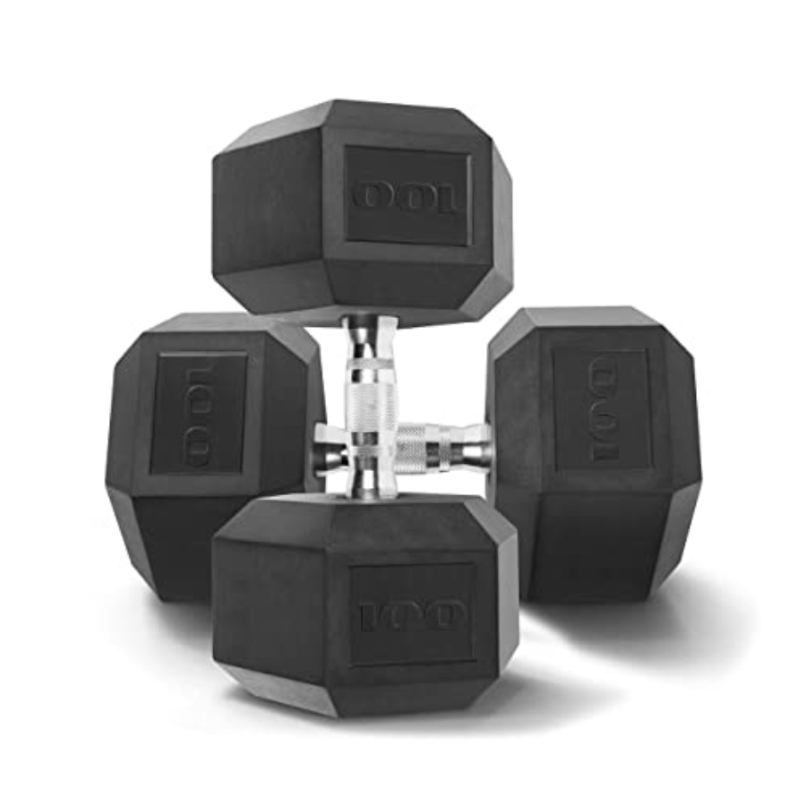 ดัมเบลเหล็กหล่อหุ้มยางรูปหกเหล - Home Gym Body Solid บทวิจารณ์และราคา