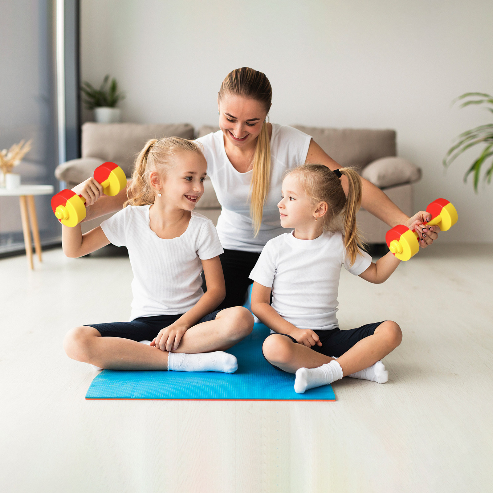 1 คู่เด็กดัมเบลพลาสติก บาร์เบล - Home Gym For Kids บทวิจารณ์และราคา