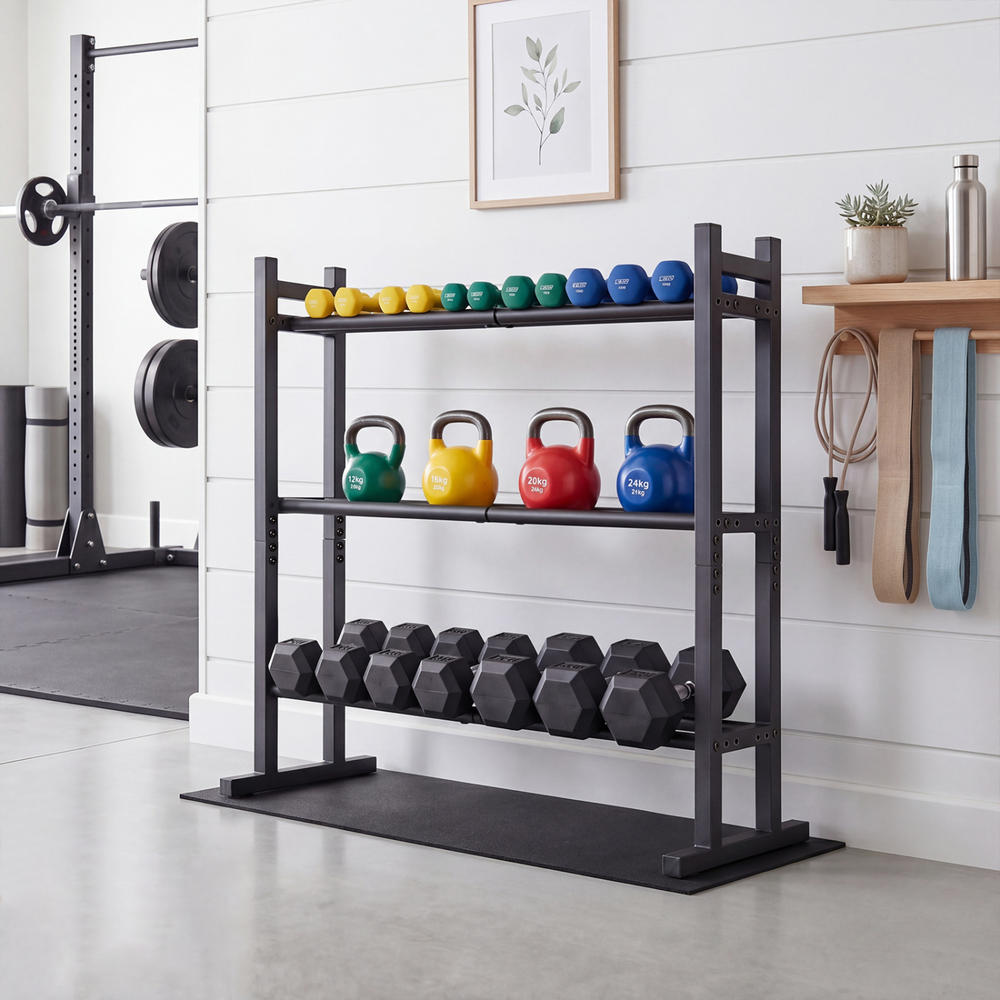 ชั้นวางดัมเบล 3 ชั้นแบบ Heavy  - Home Gym Weights บทวิจารณ์และราคา
