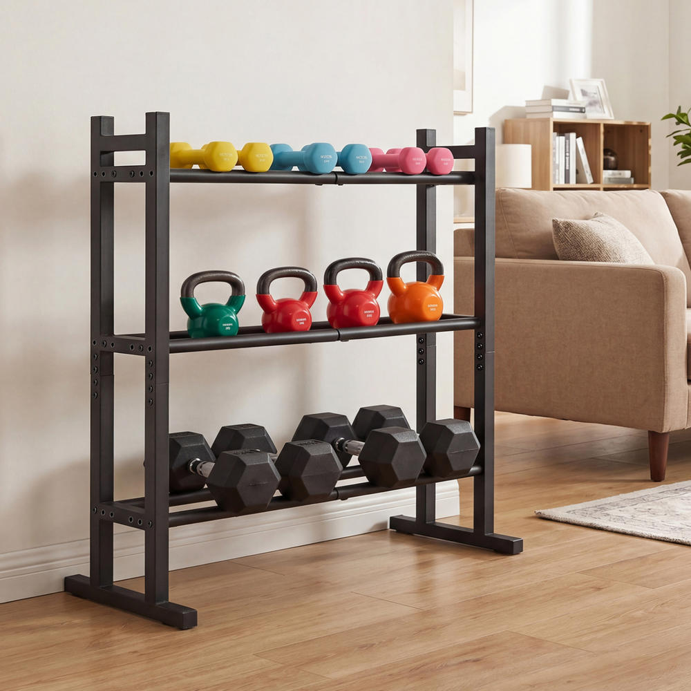 ชั้นวางดัมเบล 3 ชั้นแบบ Heavy  - Home Gym Weights บทวิจารณ์และราคา