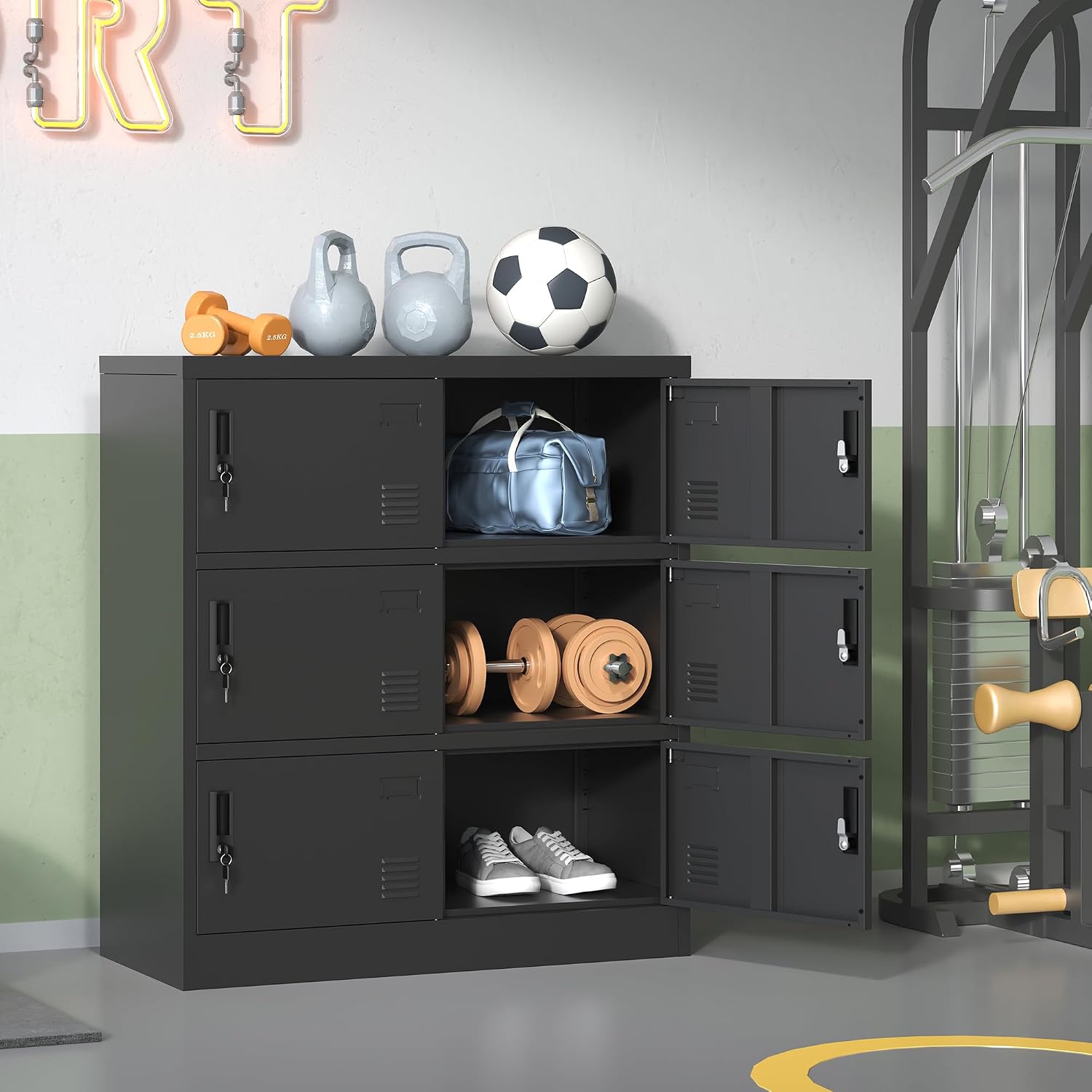 ตู้ล็อกเกอร์โลหะสำหรับพนักงาน  - Home Gym Garage บทวิจารณ์และราคา