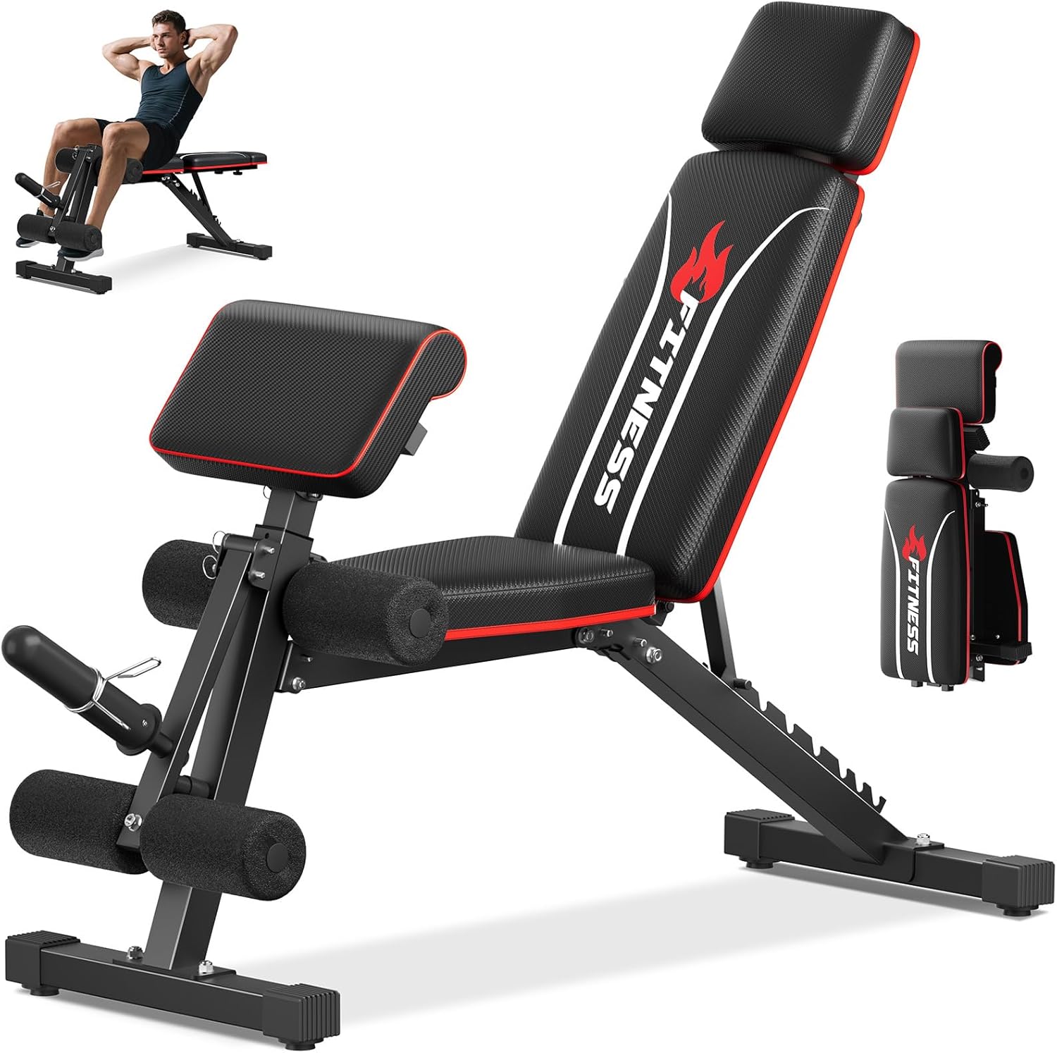 ม้านั่งยกน้ำหนักแบบพับได้สำหรั - Home Gym Weights บทวิจารณ์และราคา